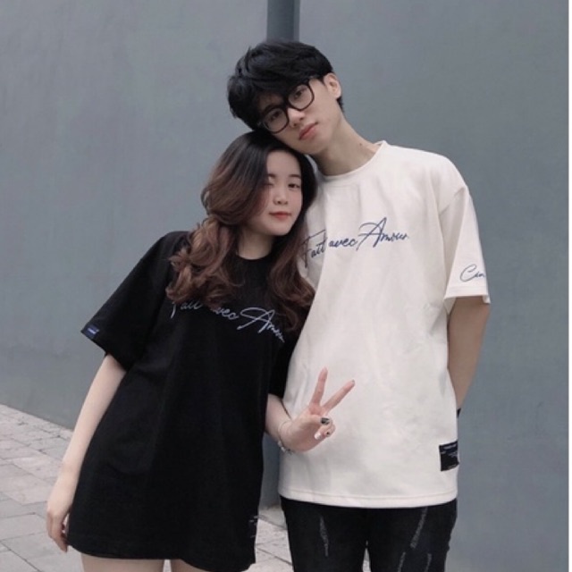 Áo Thun Unisex Cinder Tee Lovin Màu Kem Đen 100% Cotton 4 chiều dày - Local Brand Chính Hãng