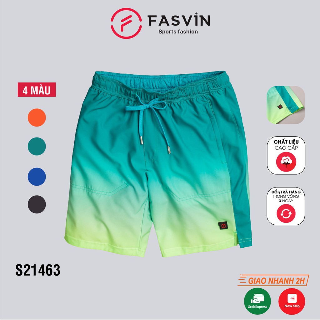 Quần short nam thể thao cao cấp Fasvin S21463.SG vải gió thun co giãn mềm mát đi bơi đi chơi tennis