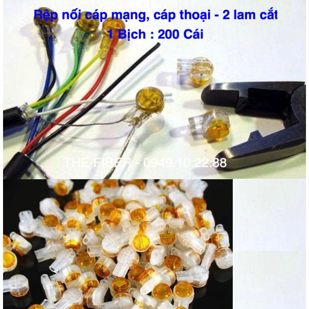 Rệp Nối Cáp Mạng, Rệp Nối Cáp Thoại UY2 K2 2 lam cắt