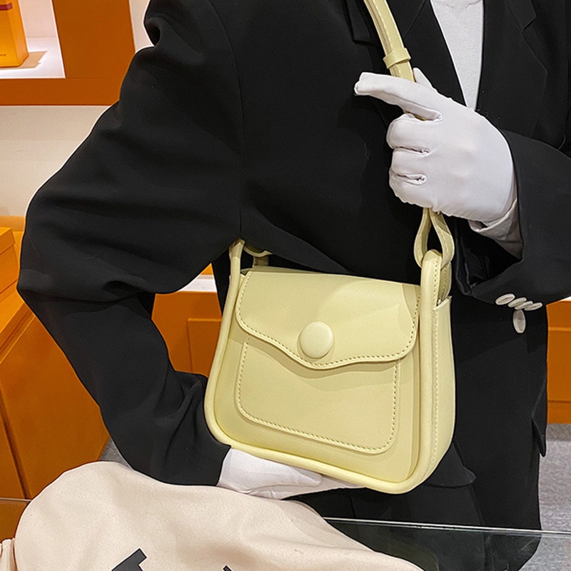 Túi IELGY đeo chéo thời trang hình vuông nhỏ màu sắc tương phản dễ phối đồ cho nữ