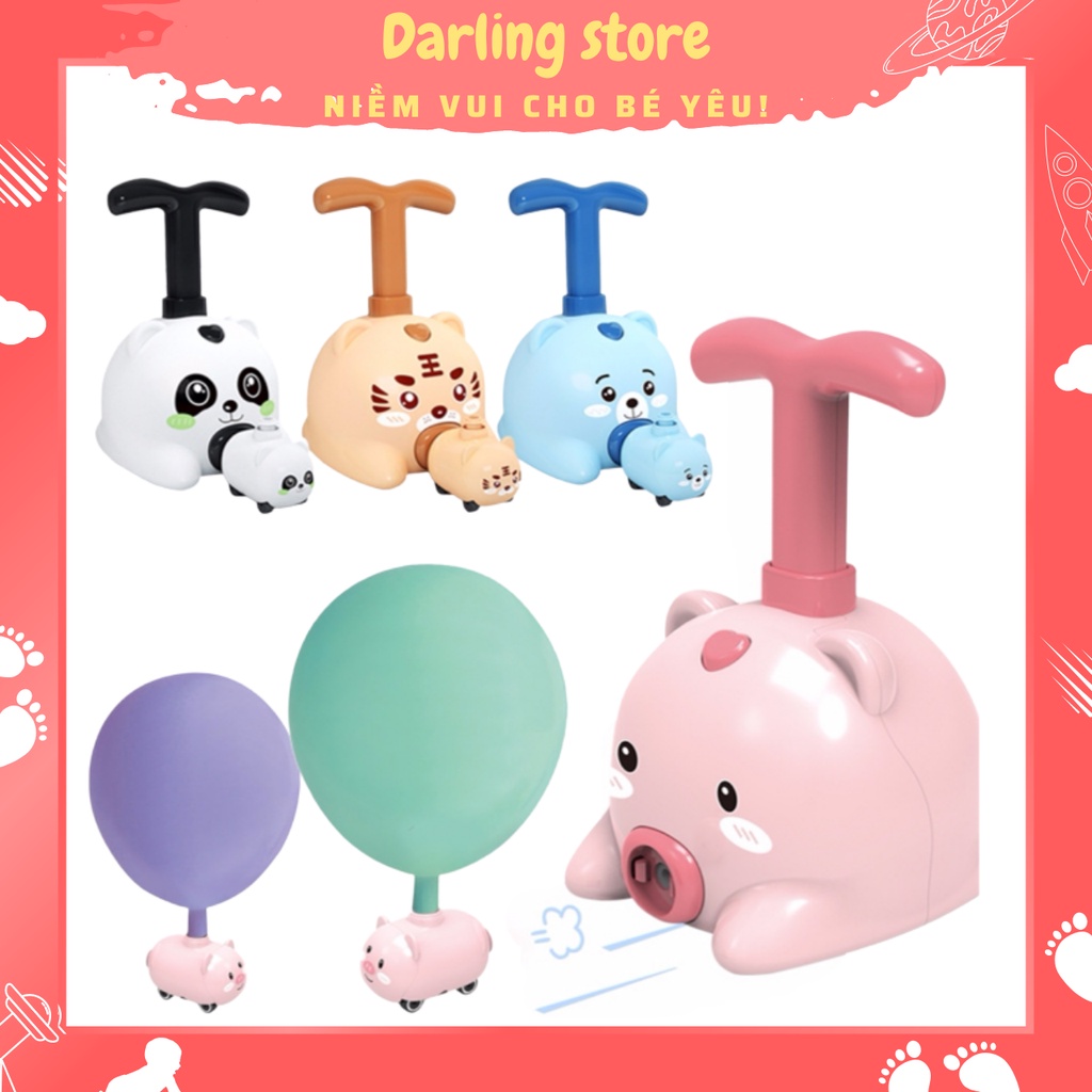 Đồ chơi xe Ô Tô bơm bóng bay trợ lực, Xe ô tô bong bóng tặng bóng bay Darling Store