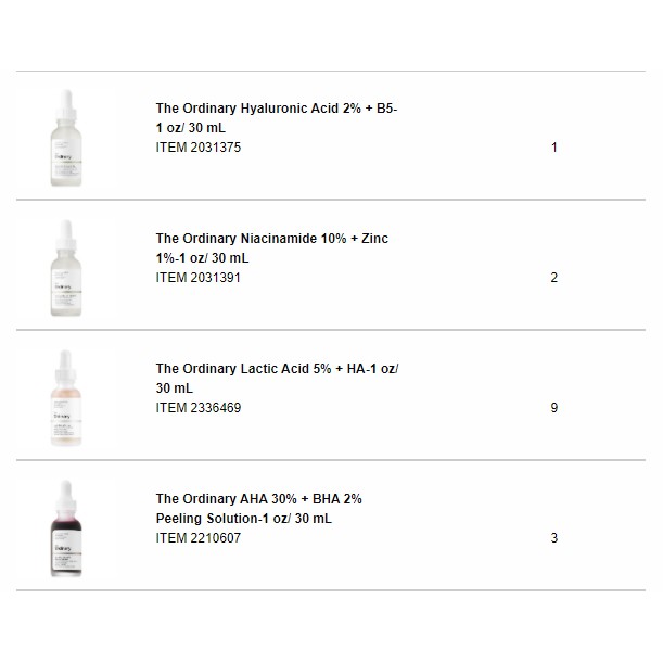 Lactic Acid 5% + HA The Ordinary Serum sáng da giảm thâm