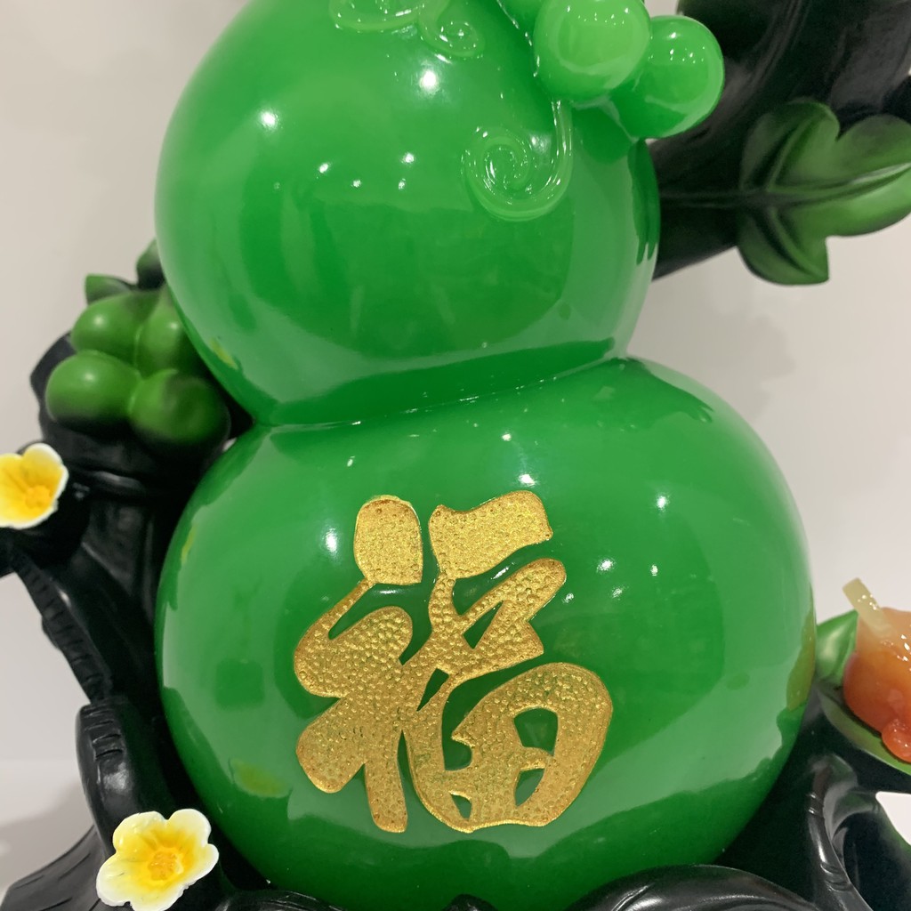 Hồ lồ chữ Phúc đặt trang trí kệ tủ T201, Hồ lô mang lại bình an và may mắn