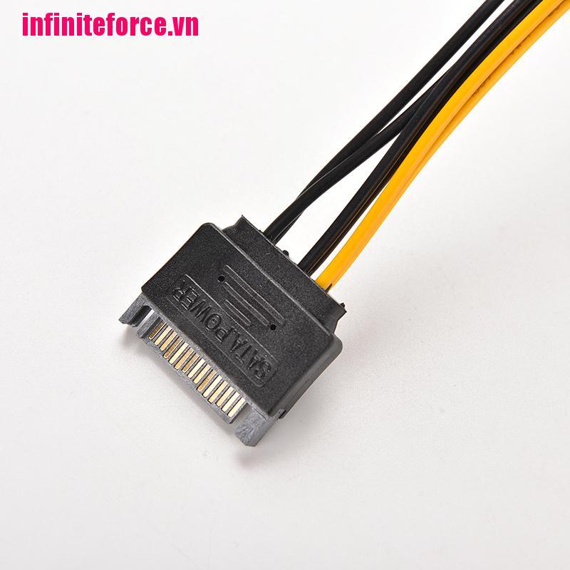 Cáp ChuyểN ĐổI Vn 15-Pin Sata Sang 6 Pin Pci-E 20cm