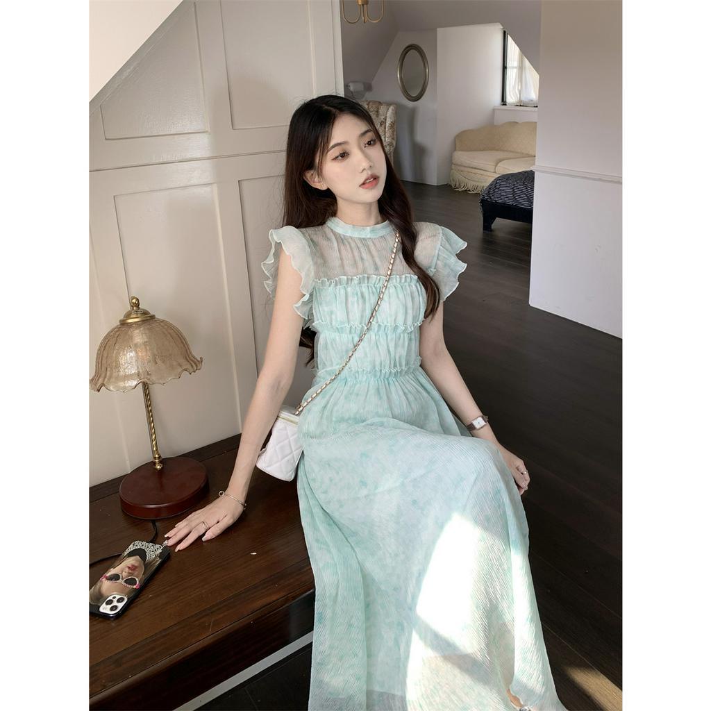 Đầm Voan Hoa Nhí Dáng Babydoll Dài Tay Cánh Tiên Taobao Order