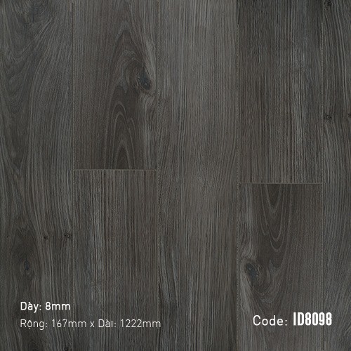 Sàn gỗ công nghiệp Indoor Kích thước (L x W x H): 1221mm x 128mm x 8mm