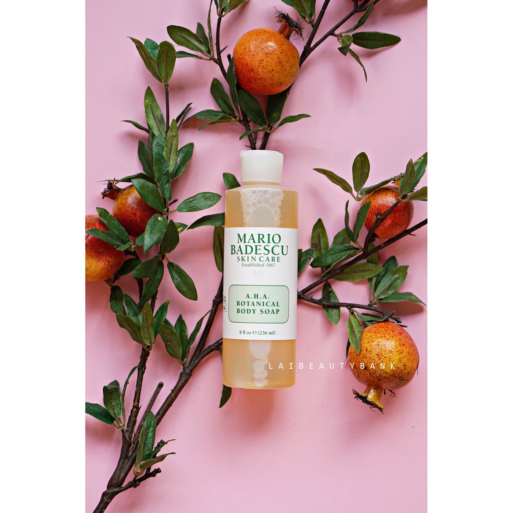 [Size 236ml/473ml] Sữa tắm cho da mụn Mario Badescu A.H.A Botanical Body Soap