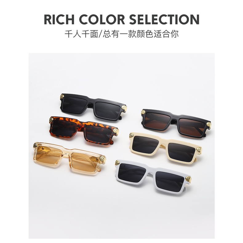 Kính Mát Gọng Vuông Kim Loại Chống Tia UV Thời Trang Cho Nữ