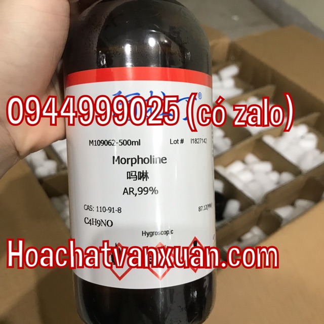 Hóa chất Morpholine 99% chai 500ml AR 99 aladdin CAS110-91-8 C4H9NO morpolin
