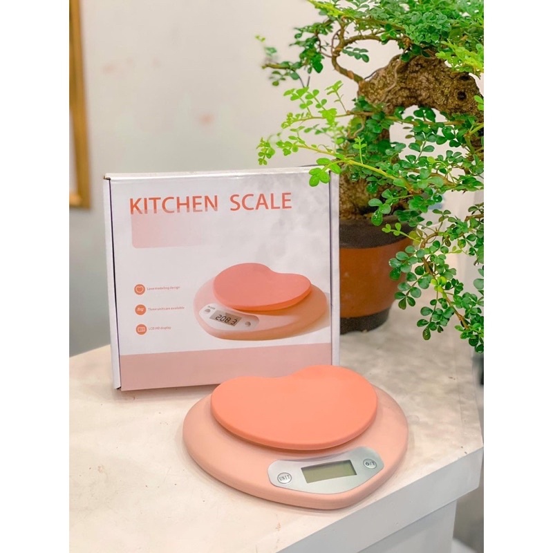Cân tiểu ly hình tim điện tử 1g - 5kg Tặng kèm 2 viên pin AAA