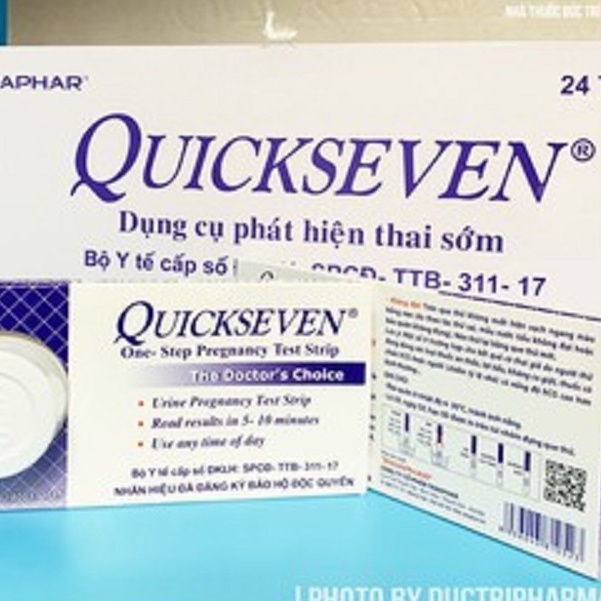 (CHE_TÊN) 1 chiếc Que thử thai Quickseven,test thử thai tại nhà,2 vạch sớm nhanh hiệu quả tức thì [Quick seven]