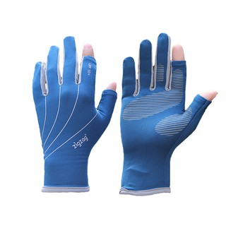 Găng tay nam chống nắng upf50+ zigzag glv00805 xanh xám