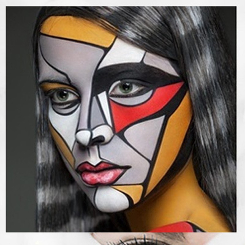 12 trong 1 Face Body Painting Nghệ thuật ưa thích Váy đẹp Trang điểm Drama Palette Party Pigment