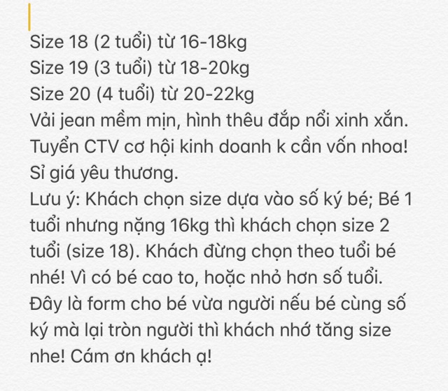 Yếm jean cho bé gái Y8570 (có bảng size hình cuối) _Kieu Nga