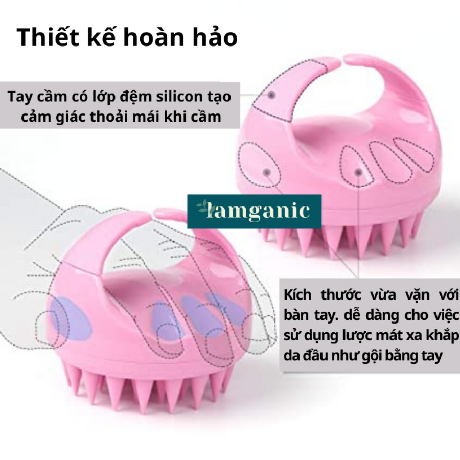 Lược gội đầu HEETA SHAMPOO BRUSH Best-seller Amazon US-UK bản upgrade 2021