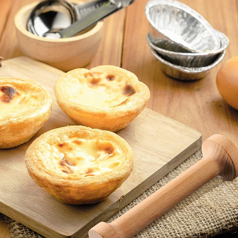 2 cái Bộ Tamper Bánh Tart Bằng Gỗ Tart Chảo Khuôn Bằng Gỗ Bánh Trứng Dụng Cụ Làm Bánh Ngọt Bánh Tart Dụng Cụ Làm Bánh Tự Làm Dụng Cụ Bánh Ngọt