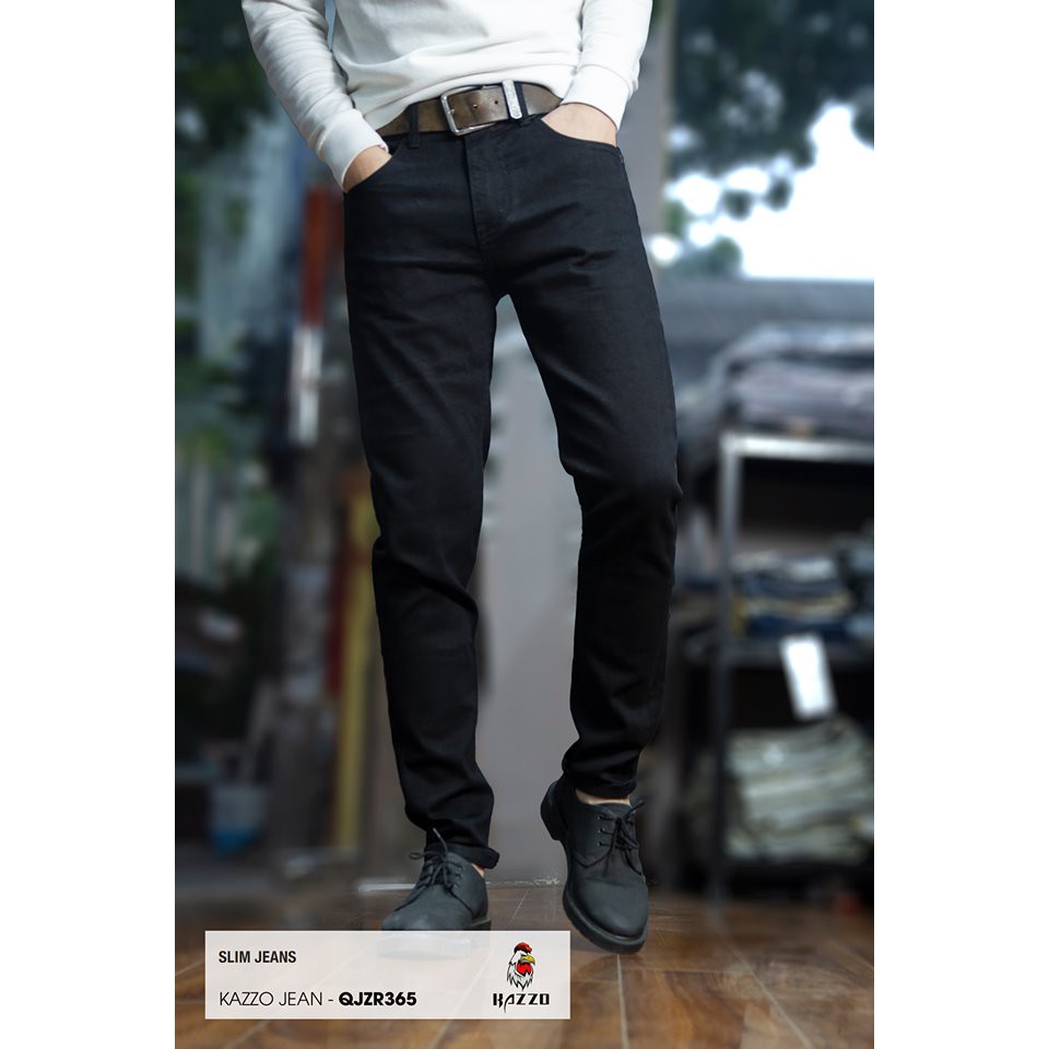 Quần Jeans Nam Màu Đen Trơn,dáng ôm nhẹ,vải co dãn không phai mầu,không xù vải | BigBuy360 - bigbuy360.vn