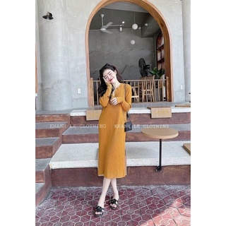 Váy Len Xuông Cổ V