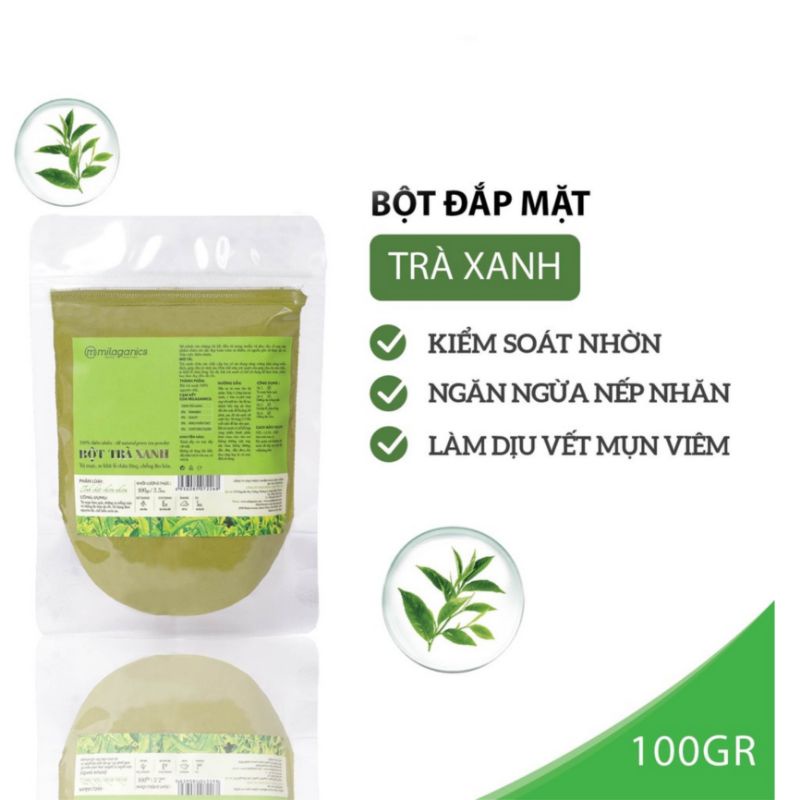 Bột trà xanh Milaganics 100g