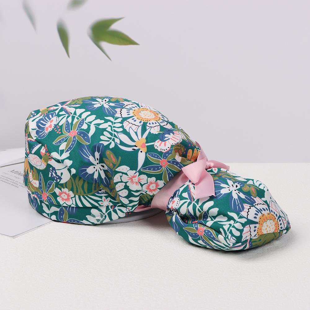 YVE Mũ Y Tá / Bác Sĩ Chống Bụi Có Nút Thắt Ruy Băng Tùy Chỉnh