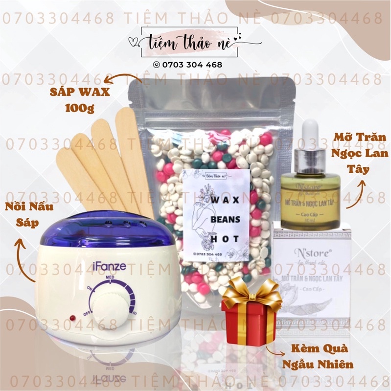 Compo Triệt Lông Mỡ Trăn, Sáp Wax Lông Nhập Khẩu, Nồi Nấu Sáp Nóng Cao Cấp ProWax100