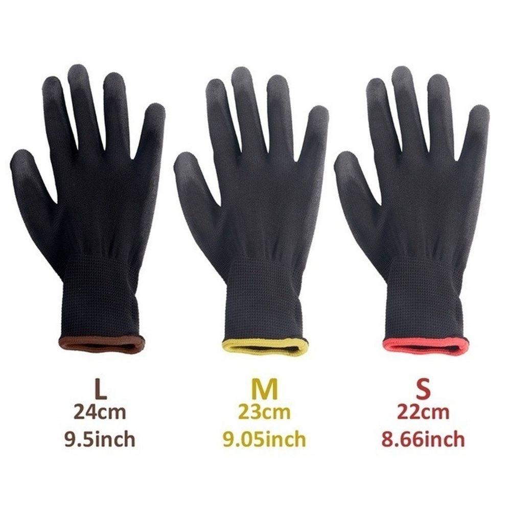 Set 6 Đôi Găng Tay Bảo Hộ Lao Động Phủ Lớp Phủ Màu Đen Malcom
