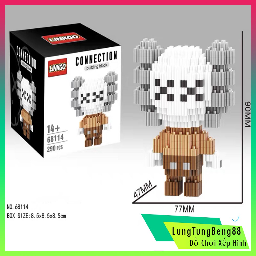 Xếp hình,lego  Cao Cấp Nhân Vật Kaws Hàng Có sẵn