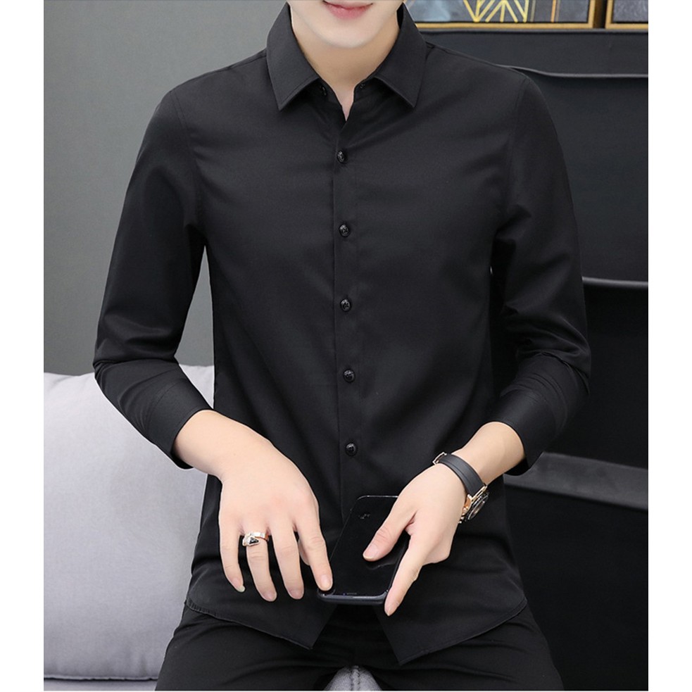 Áo sơ mi nam dài tay NPV cổ bẻ chất liệu cotton cao cấp giữ dáng chuẩn form ôm sát người | BigBuy360 - bigbuy360.vn