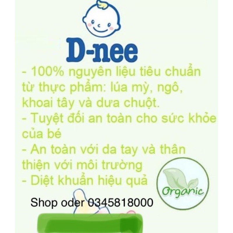 nước rửa bình sữa Dnee oganic ăn toàn cho bé chính hãng thái lan chai 620ml