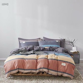 Bộ Chăn Ga Cotton Tici Cao Cấp Hàn Quốc - Họa Tiết Kẻ Mới Cập Nhật - Decor Phòng Ngủ Lên Tone Màu Cực Đẹp