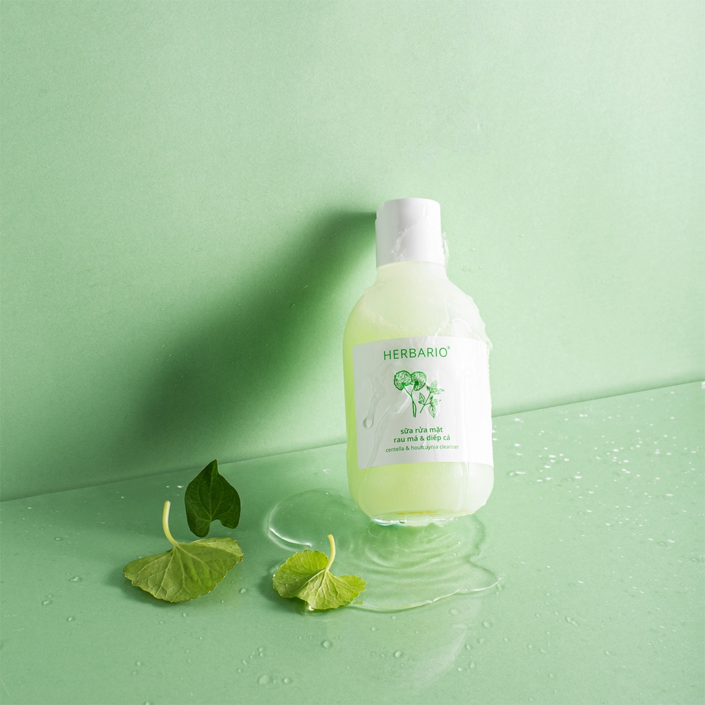[Mã BMLT30 giảm đến 30K đơn 299K] Sữa rửa mặt Rau má & Diếp cá herbario 200ml Sạch mụn giảm dầu thuần chay | BigBuy360 - bigbuy360.vn