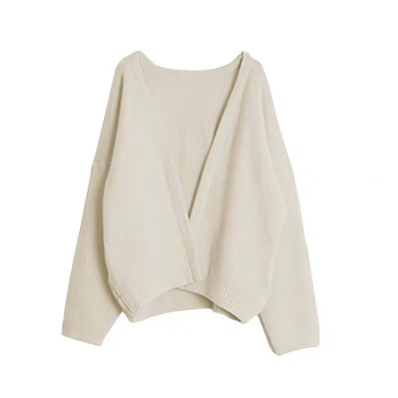 Áo khoác Cardigan dệt kim tay dài thiết kế dáng rộng thời trang
