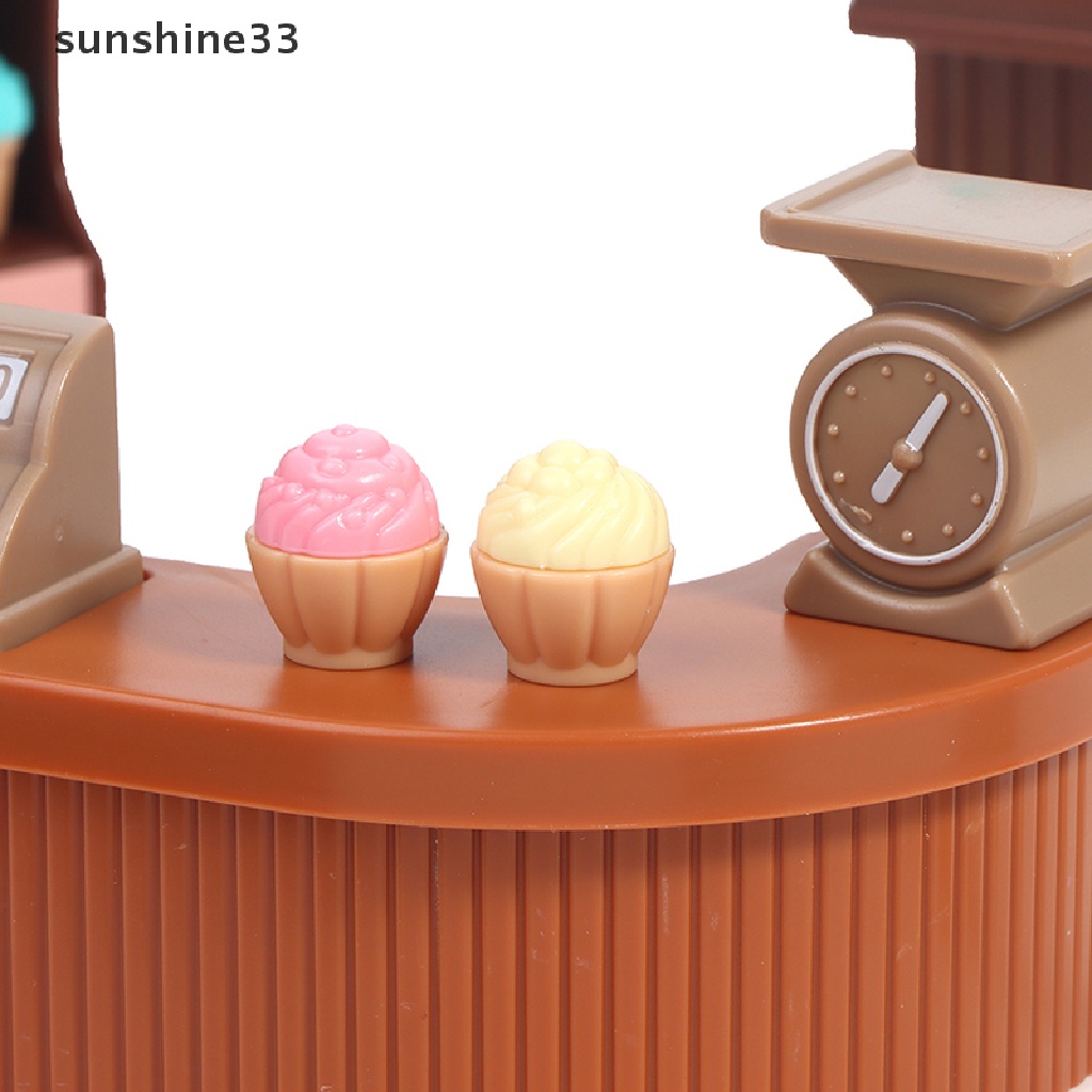 Bộ Phụ Kiện Trang Trí Nhà Búp Bê Hình Kem Ốc Quế Sữa mini Dễ Thương
