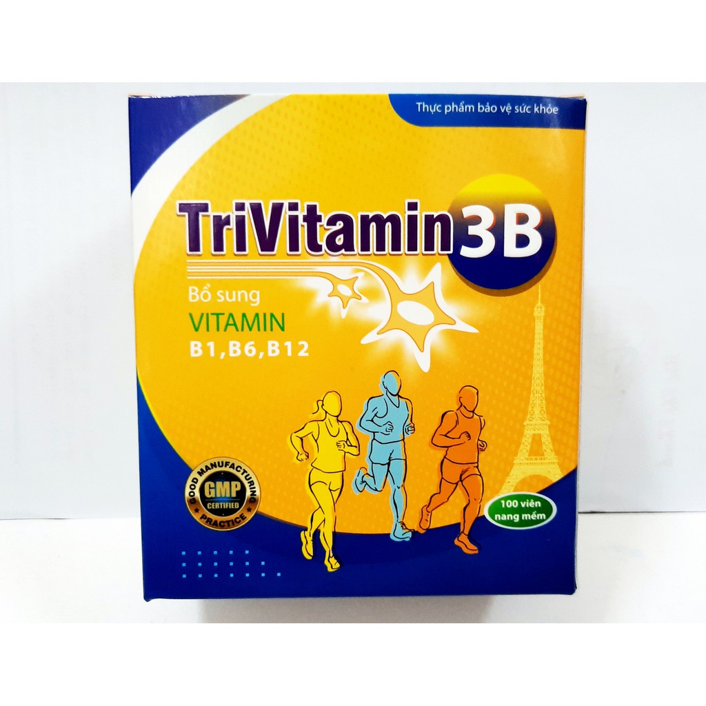 Tri Vitamin 3B bồi bổ sức khỏe,nâng cao thể trạng, hỗ trợ kén ăn, người suy nhược, bị lao lực, mất ngủ - Hộp 100v