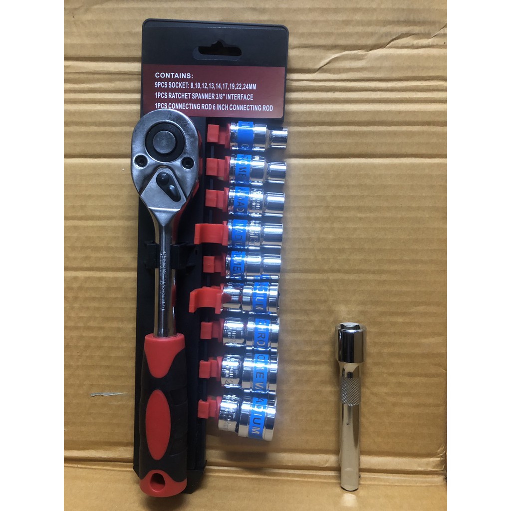Bộ Tuýp Và Cần Xoay Tự Động 1/2” 12 Món CRV