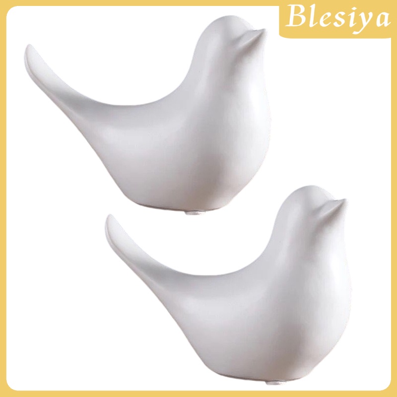Bộ 2 Tượng Gốm Hình Chú Chim Trang Trí Nhà Cửa / Văn Phòng