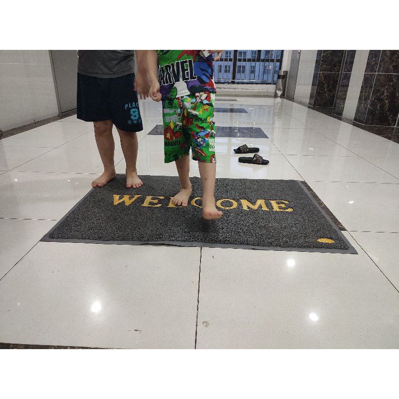 Thảm Nhựa Chùi Chân  WELCOME Chống Trơn, Trượt Cao Cấp, Cỡ Đại  80*120cm để sảnh, để phòng khác, để sảnh  sang trọng