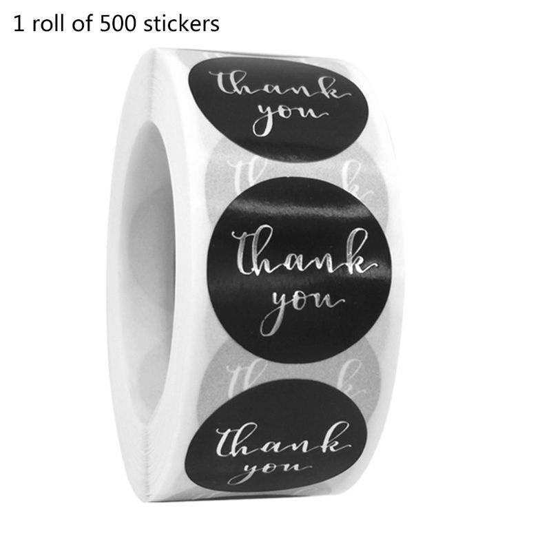 Bộ 500 Miếng Dán Chữ thank you Màu Vàng / Bạc Trang Trí Tiệc Cưới