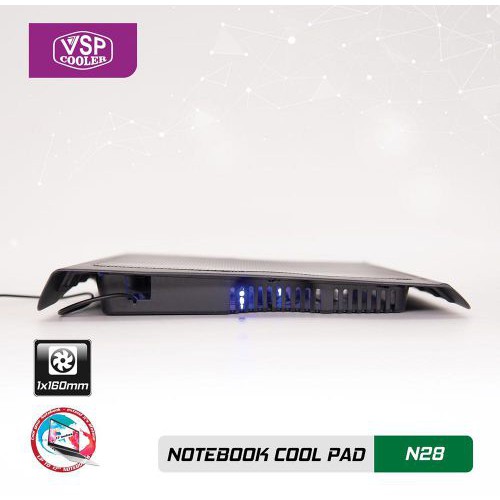 Đế tản nhiệt laptop 1 fan có led N28