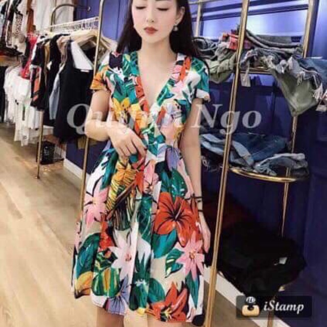 Đầm hoa zara xuất.
