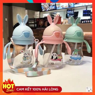 Bình Nước Trẻ Em Có Ống Hút 180 ml Hình Ngộ Nghĩnh, Đáng Yêu.