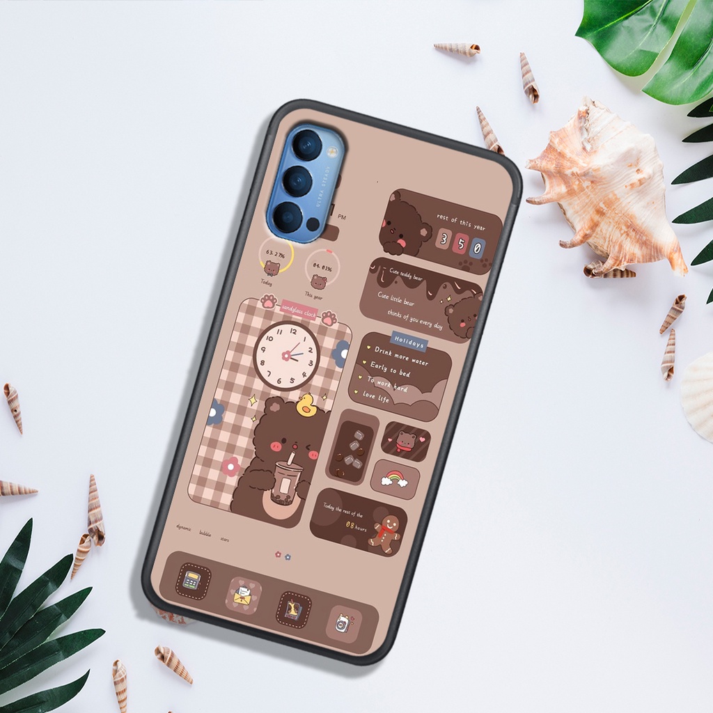 ỐP LƯNG OPPO A91/RENO 3 - RENO 3 PRO - RENO 4 - RENO 4 PRO - RENO 5, IN HÌNH GẤU NÂU CHOCOLATE ĐÁNG YÊU.