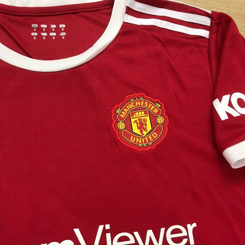 Bộ Quần Áo Bóng Đá Manchester United 2021/22 Vải Thun Thái Thoáng Mát