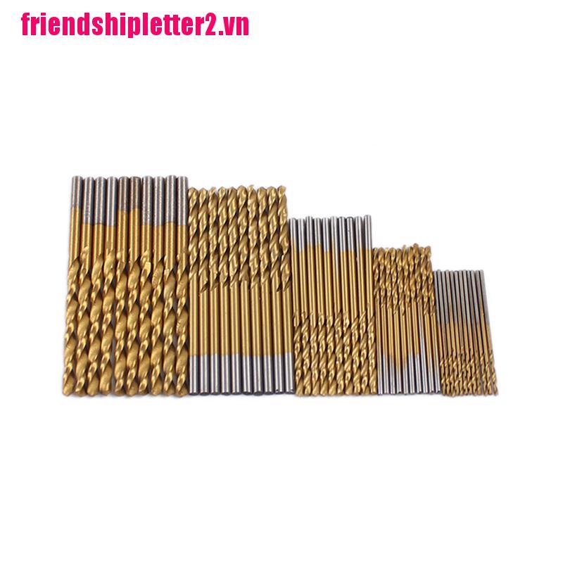 1 Bộ (50 Chiếc) Mũi Khoan Thép Titan Cao Cấp Thiết Kế Cho Gỗ Và Kim Loại