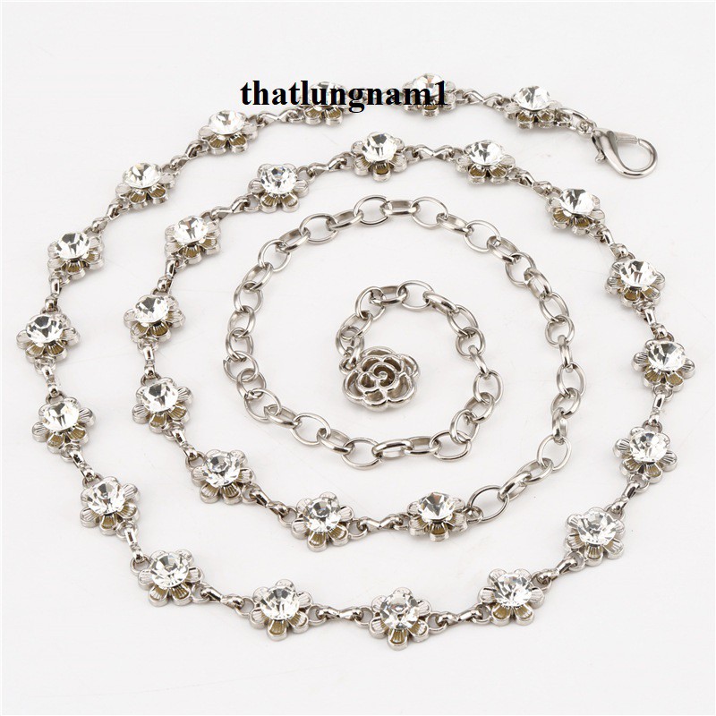 Belt đính đá XÍCH - Đai váy thời trang
