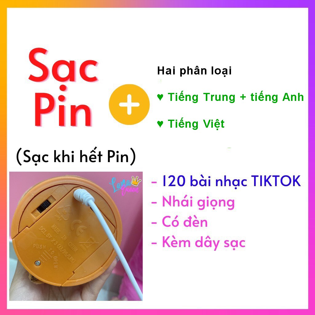 Cây xương rồng nhảy múa - Đồ chơi trẻ em nhại giọng vui nhộn,đáng yêu phát nhạc 120 bài hát cài đặt sẵn