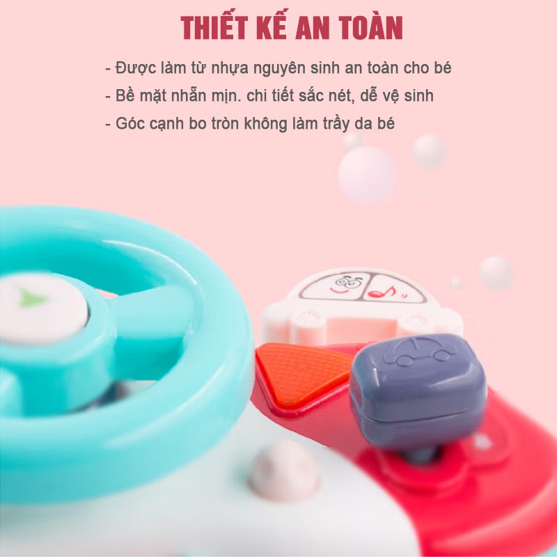 Đồ chơi vô lăng có đèn và nhạc cho bé BBT Global 999-120B