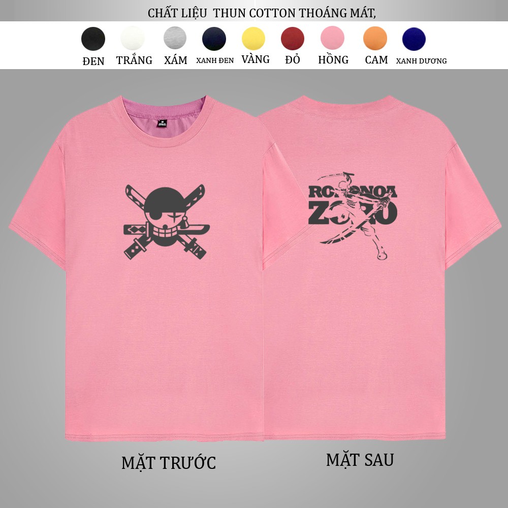 Áo Thun Nam OnePiece Zoroo Cổ Tròn ( nhiều màu) Tay Ngắn,đủ màu, đủ size
