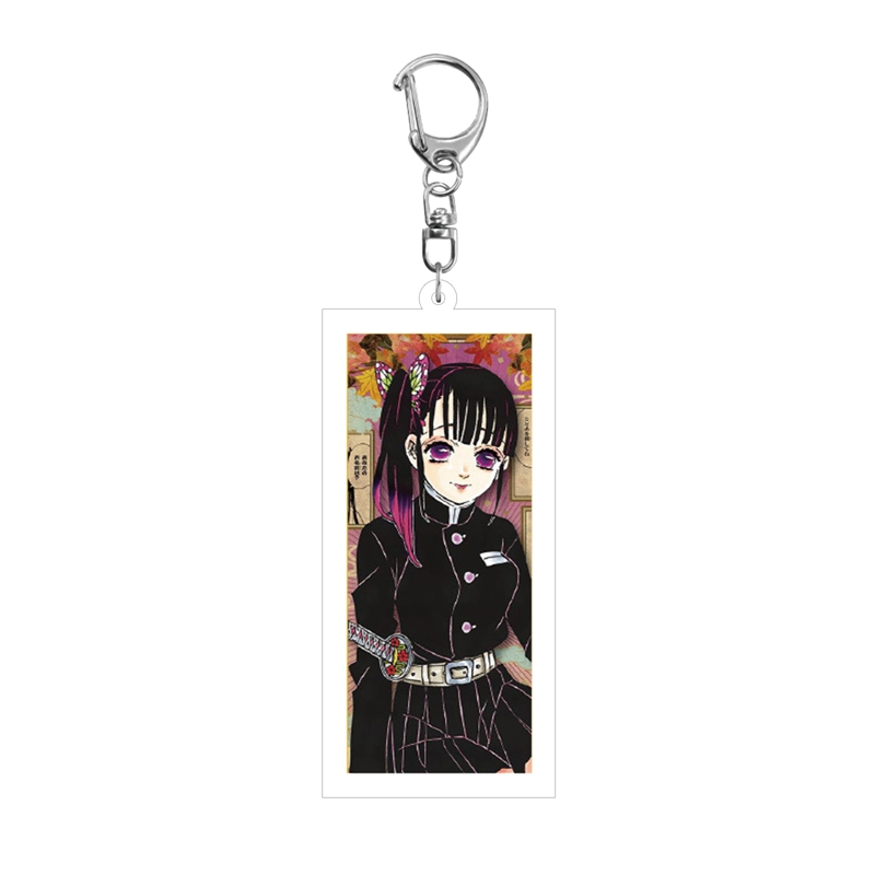 YGT 1 Pc Anime Demon Slayer: Kimetsu No Yaiba Key Chains Two-sided Keychain Cosplay Acrylic