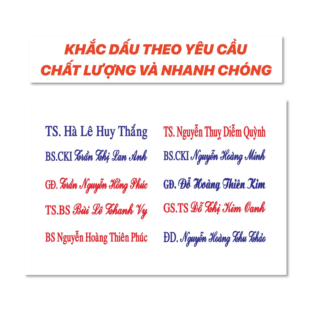 Khắc Con Dấu Tên + Chức Danh 1 Dòng Shiny S308 (45x10mm)